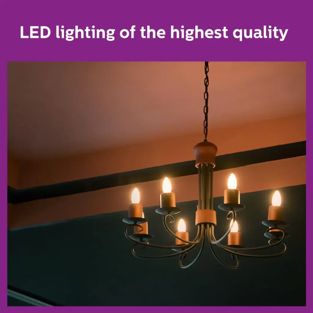 Filament LED Clear 4W C35 WW E27 Bulb - Vintage Style, True Warm White Light