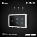 Goldmedal 3 Module I-Touch Wifi 4 Gang Switch - Works with iWorld, Alexa, Google Assistant