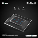 Goldmedal 3 Module I-Touch Wifi 4 Gang Switch - Works with iWorld, Alexa, Google Assistant
