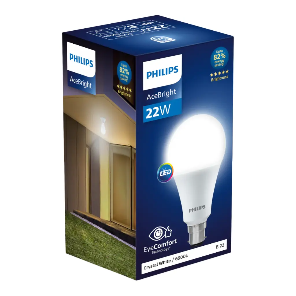 Philips Acebright 22W  Bulb - High Wattage Brilliance, Energy-Efficient   