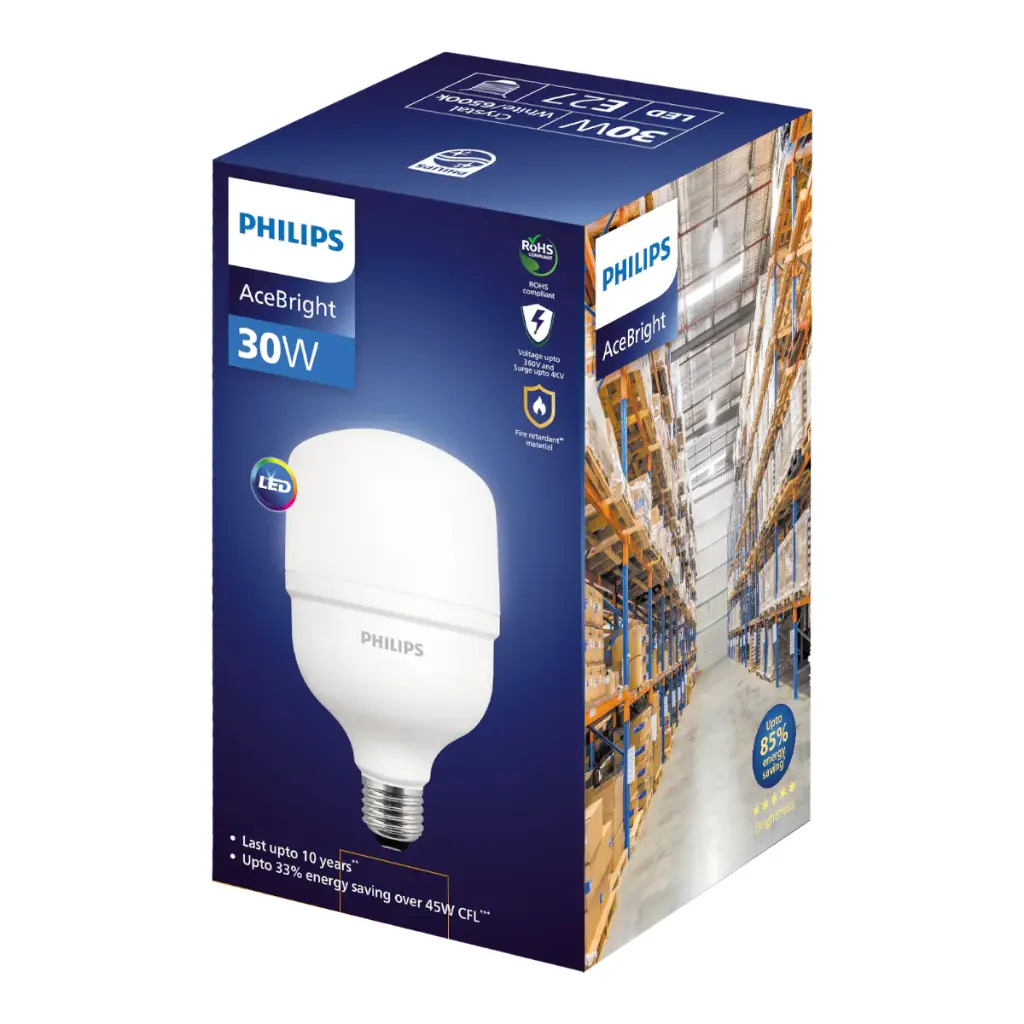 Philips Acebright 30W  Bulb - High Wattage Brilliance, Energy-Efficient     