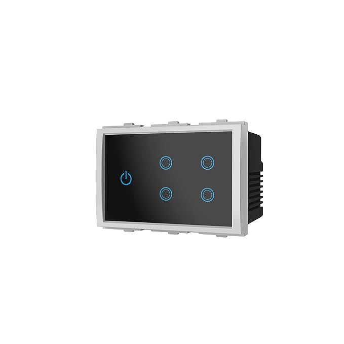 Goldmedal 3 Module I-Touch Wifi 4 Gang Switch - Works with iWorld, Alexa, Google Assistant