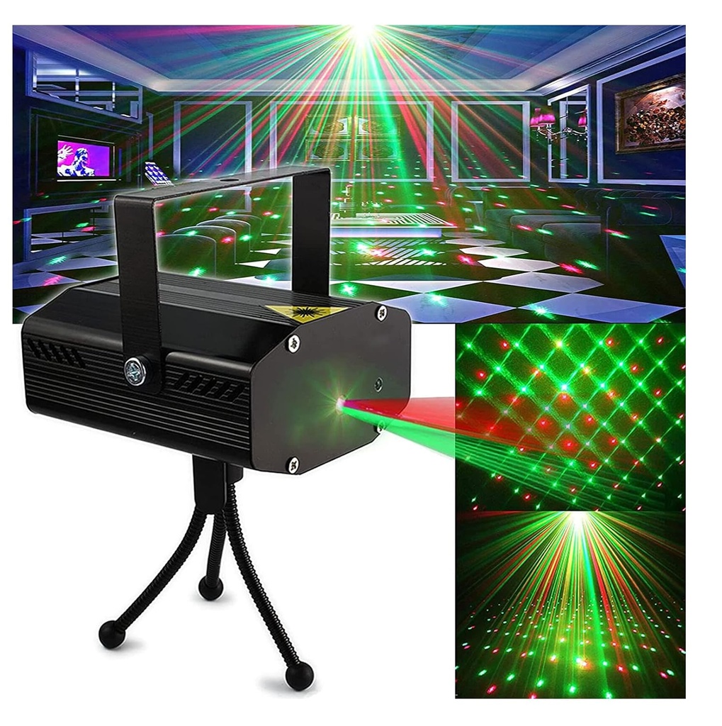 Mini Laser Projector Stage Lighting - 6 Modes with Tripod Stand