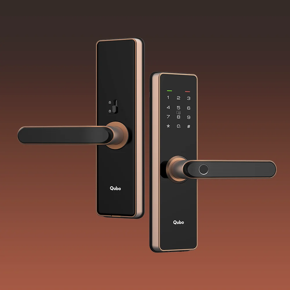 Qubo Smart Door Lock ALPHA | Copper | Advanced Keyless Security