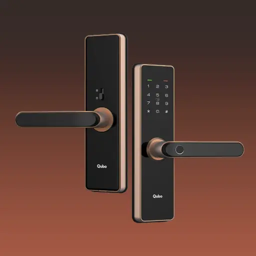 Qubo Smart Door Lock ALPHA | Copper | Advanced Keyless Security